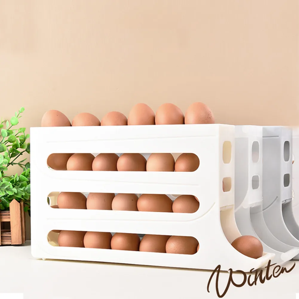 4 Tiers Egg Holder For Fridge, 2024 New Auto Rolling Fridge Egg Storage 30 Refrigerator Kichen Cab 57326b8d 0f0d 4429 8a00 74e79f51d679.53433e9050e89ce0eaa97cc41ff54a4e