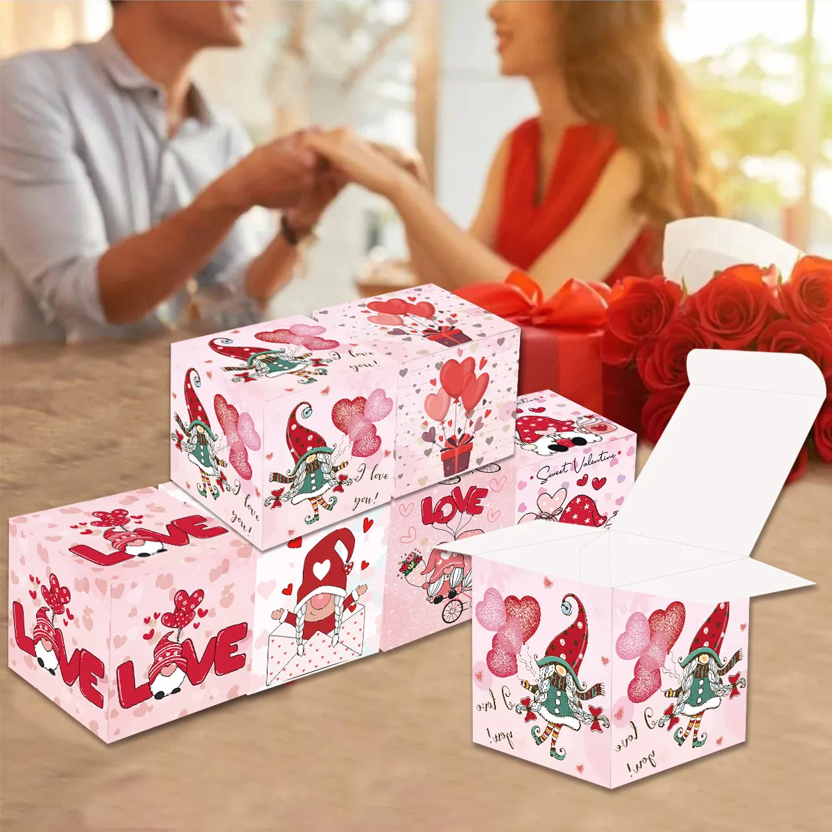 wholesale Pink Heart Valentine s Day Paper Candy Boxes for Gift Wrapping Wedding Party Decorations