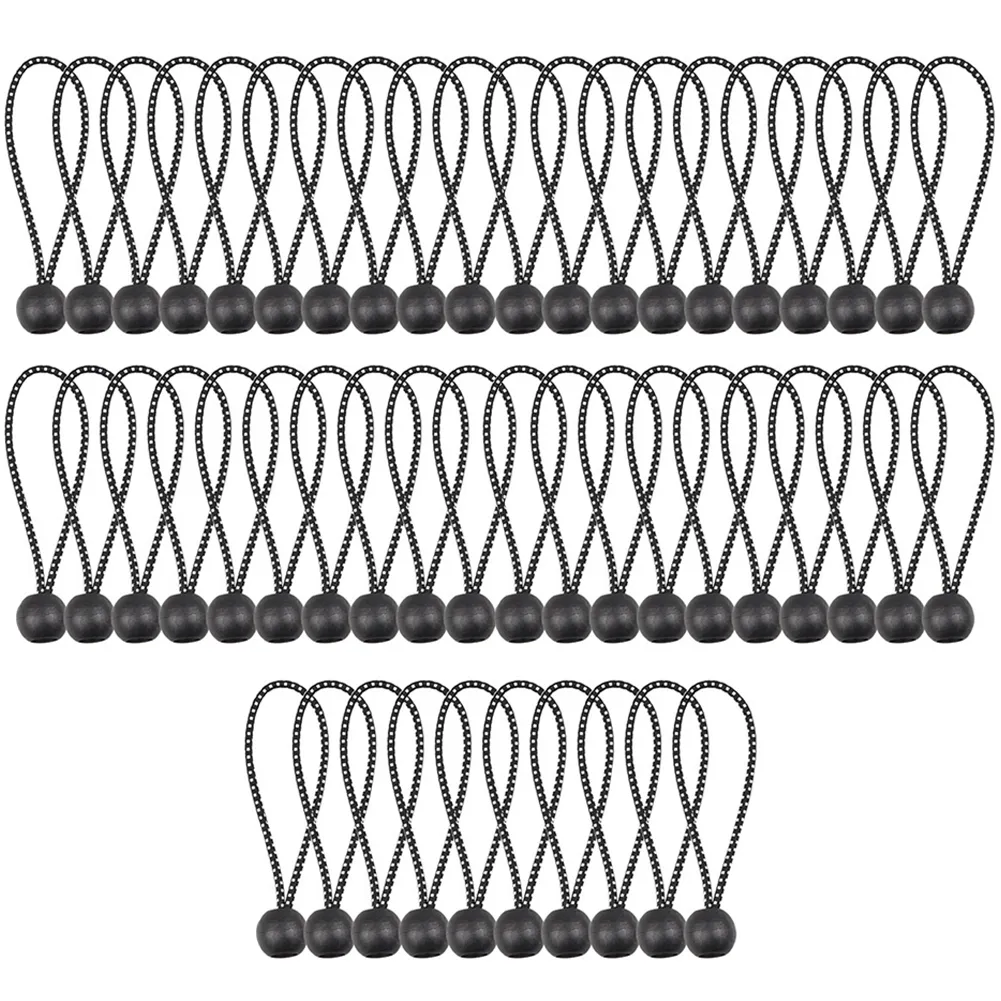 Zorfeter 50 Pcs 4 Inch Ball Bungee Cords - UV Resistant Heavy Duty Tie Downs For Camping & Cargo