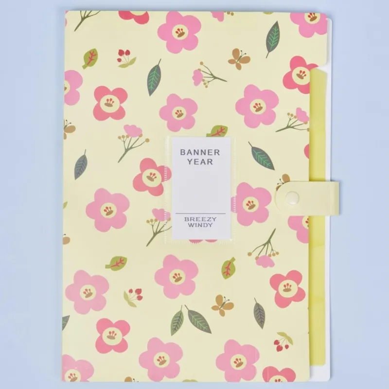 Flower Printed Paper Folder Set with 6/8 Pocket closet organizer - 4x ...