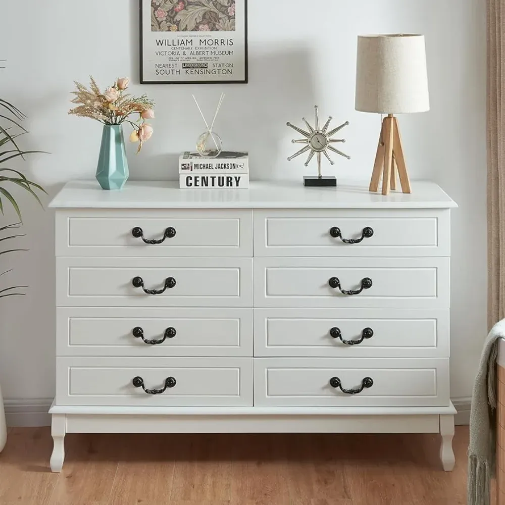 modern dresser white Spencer Solid Wood 6 Drawer Transitional Dresser