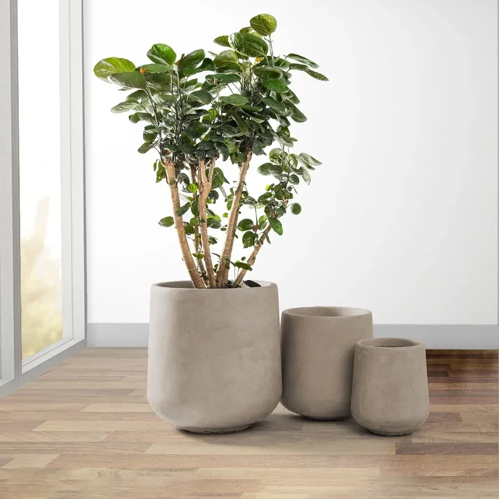 Flower Pot 15.3+11.6+8.2 Dia Round Concrete... From Ddmyearth, $193.18 |  DHgate.Com