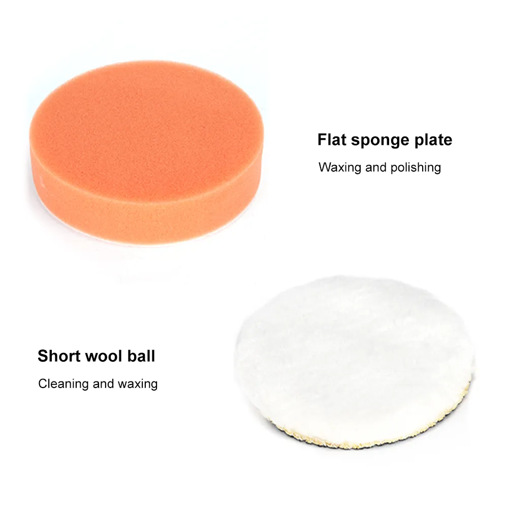 8-Piece Car Polishing Pad Set - 3/4/5/6/7 Inch Self-Adhesive Buffing Pads For Waxing & Polishing
