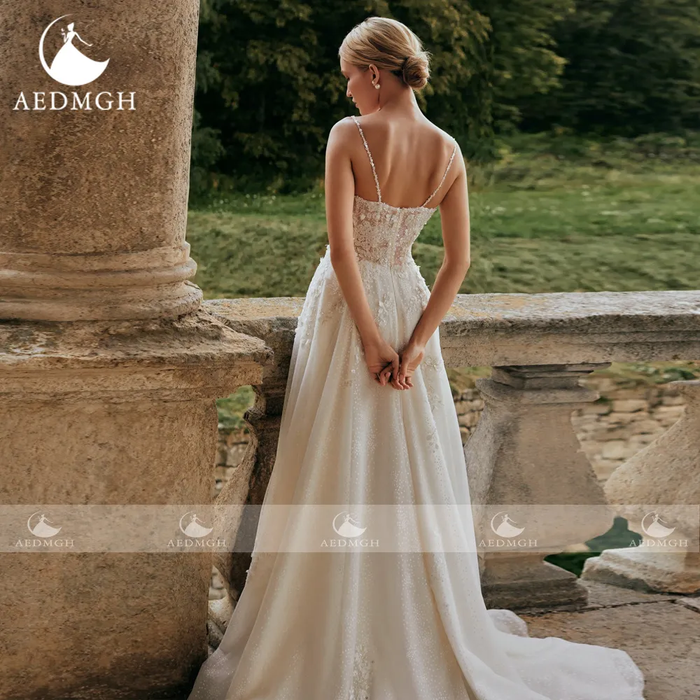 A-Line Wedding Dress Sweetheart Neckline Spaghetti Straps Lace Beaded Appliques Tulle from Dhgate Designer Wedding Dresses - price 341.09 A-Line Wedding Dress Sweetheart Neckline Spaghetti Straps Lace Beaded Appliques Tulle from Dhgate Designer Wedding Dresses - price 341.09