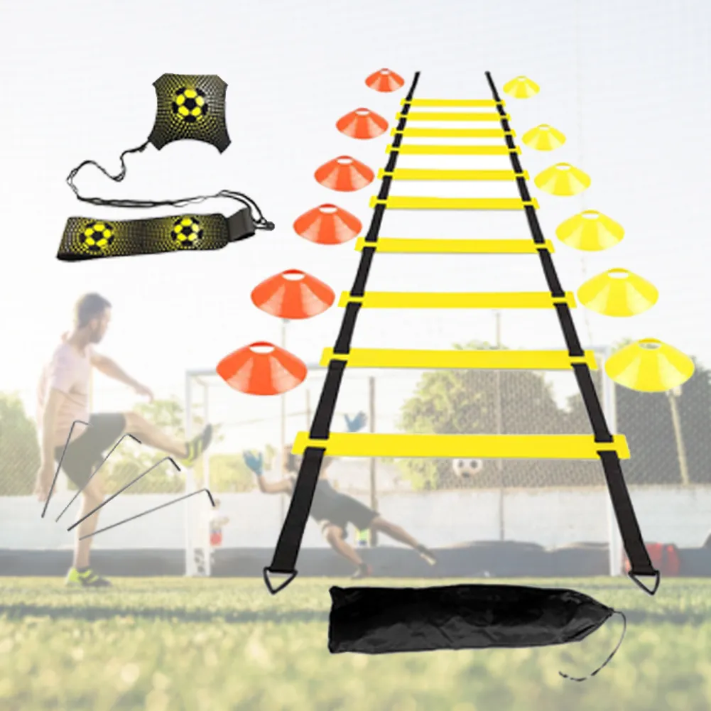 DHgate Pro Soccer Agility Ladder Set Football Training Equipment for Drills and Speed Training Includes Carry Bag Pet Supplies