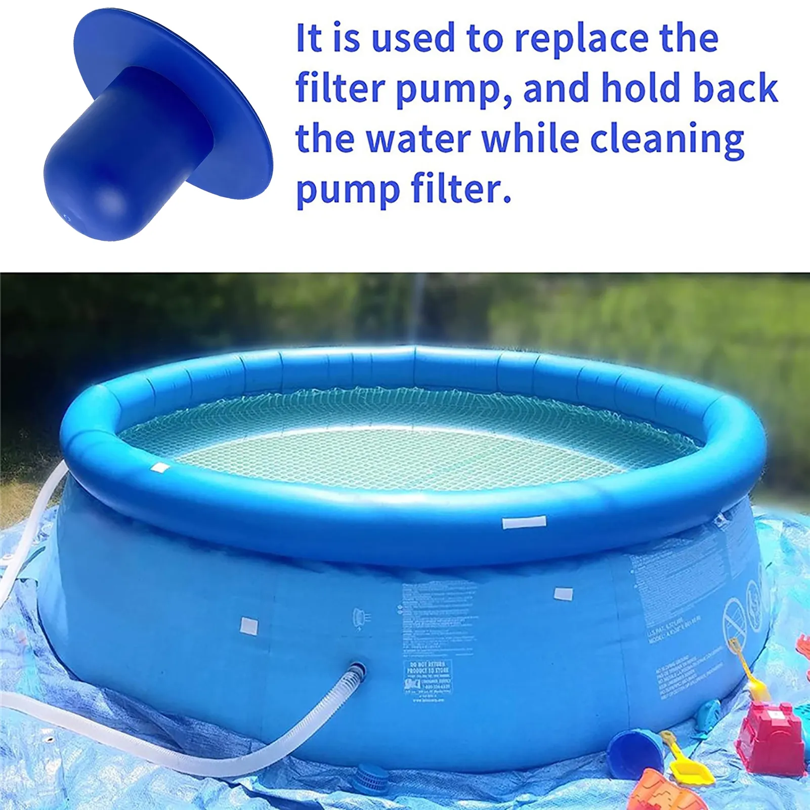 Paddling Pool Drain Plug For Kiddie Pool Kids Inflatable Pool