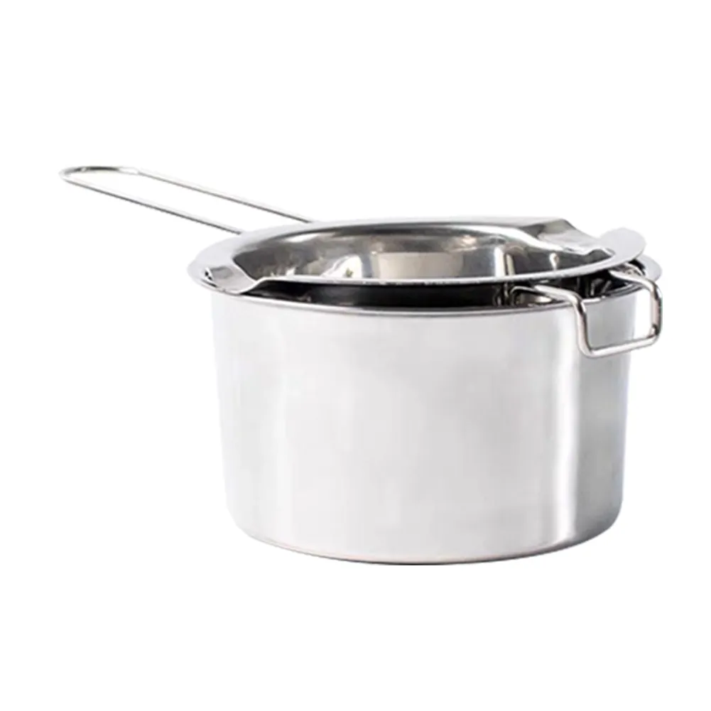 2Pcs 600ml/20oz Stainless Steel Double Boiler Pot With 2 Metal Spoon