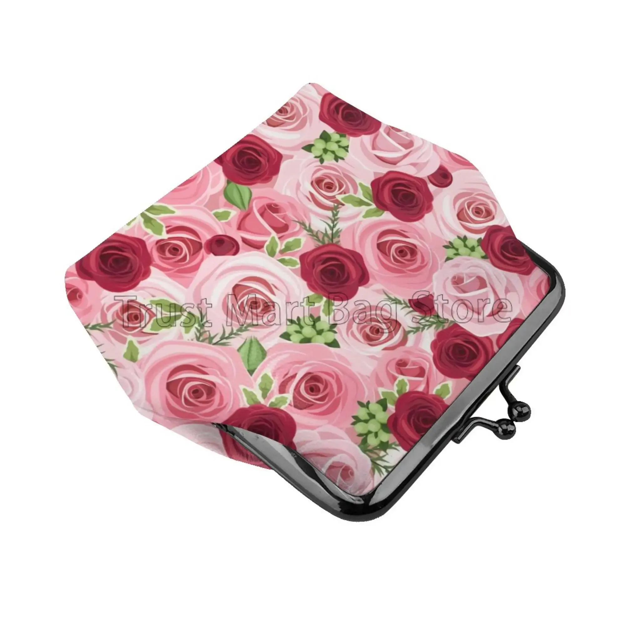 DHgate.com:NEW Genuine Leather Kiss-Lock Coin Purse for