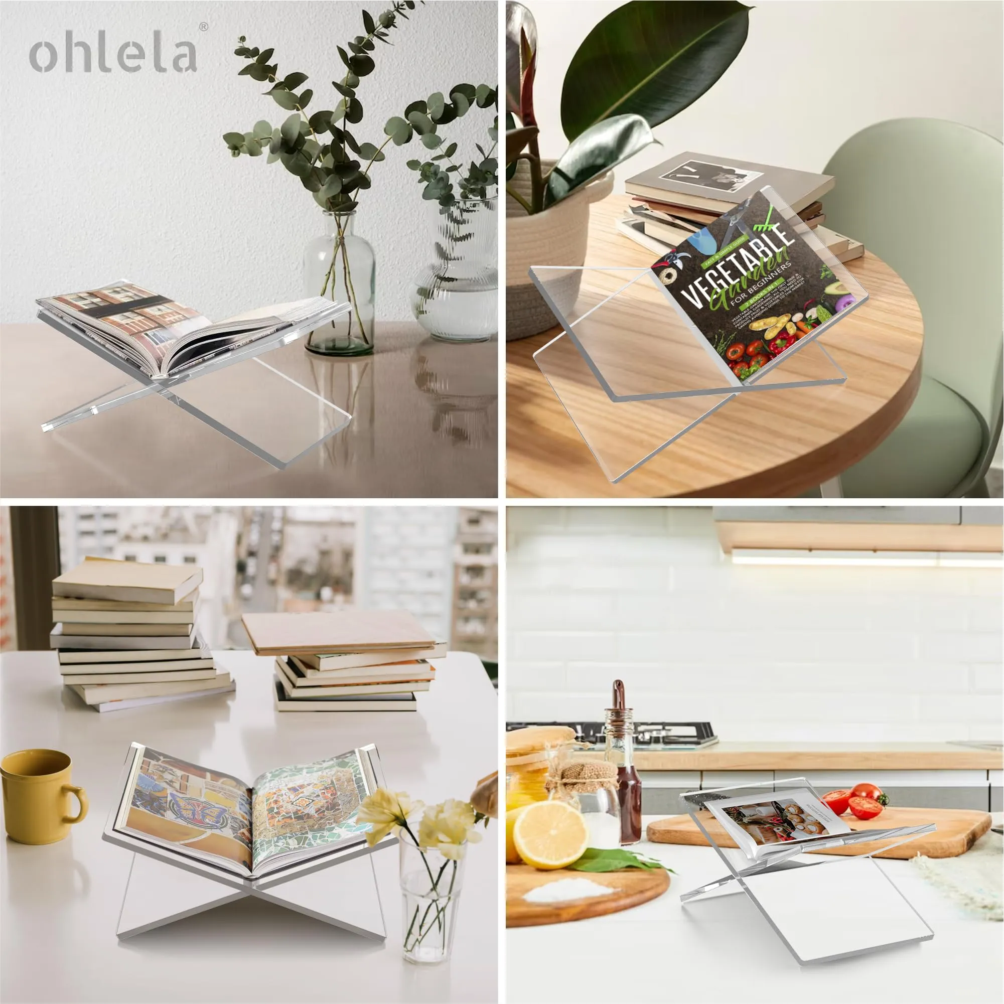 Wholesale Clear Acrylic Book Stand Open Book Holder Small Book Display ...