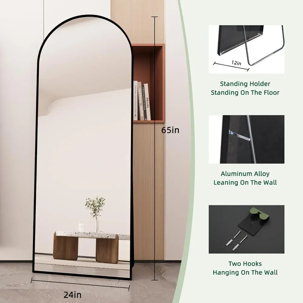 Bedroom Mirror Wall Mounted Mirror Dressing Mirror With Black Aluminum  Alloy Frame Floor Mirrors Full Body Length Big Led Light From Homepro14,  $130.51 | DHgate.Com, image size:1000x1000