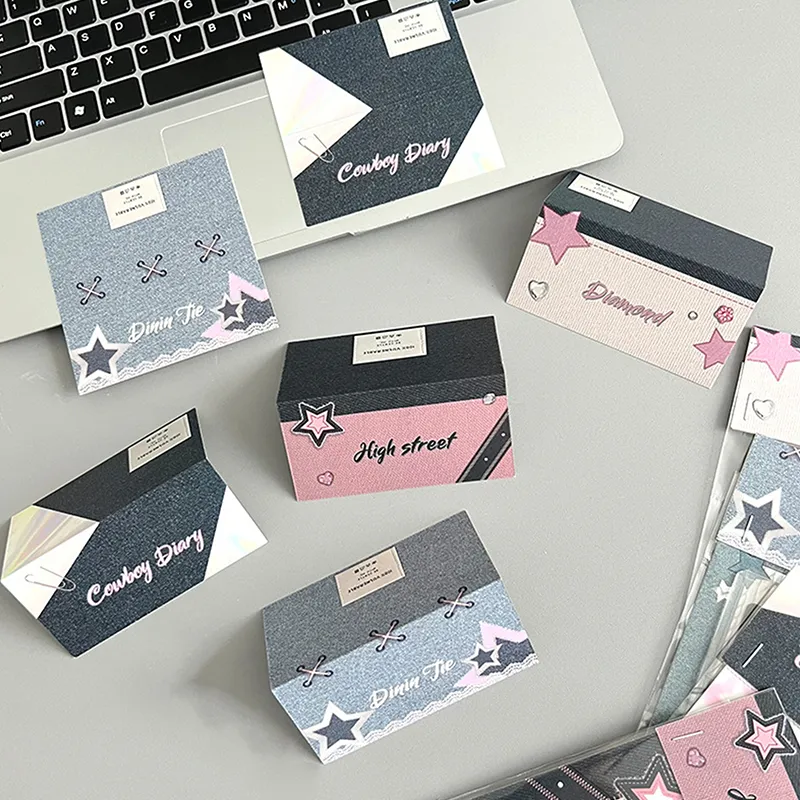 Denim Pattern Hard Paper Card Sleeves for Photocards Protective Packaging  DIY Art Supplies from Dhgate Other Office & School Supplies - price 4.67