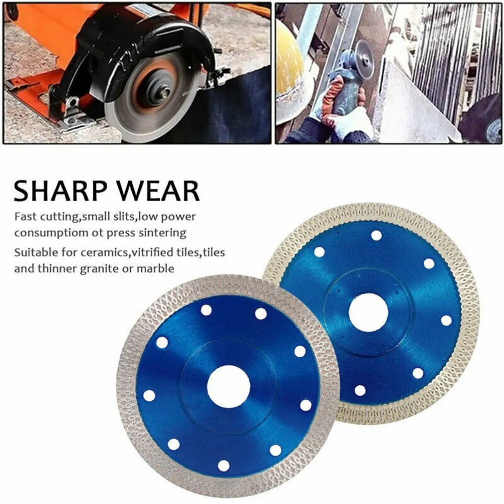 4.5 Inch Super Thin Porcelain Granite Cutting Blade 4.5" Super Thin Diamond Tile Blade - Cuts Porcelain, Ceramic, Granite & Marble Dry Or Wet Porcelain Tile Cutter