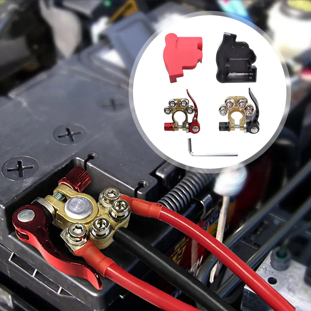 1 Pair 12V Auto Car Battery Terminal Clamp Clips Connector