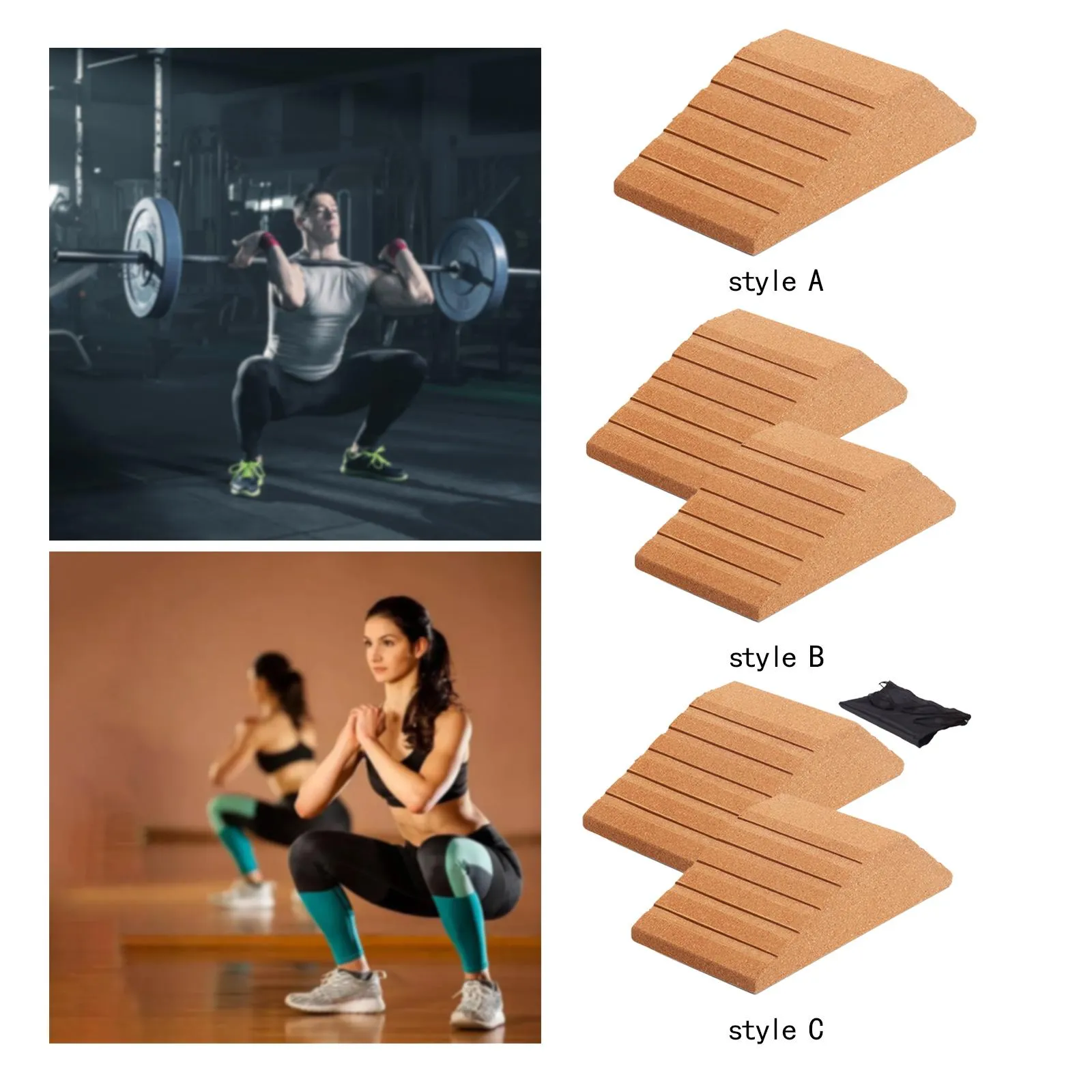 Wholesale Cork Wedge Lovevery Block Set Squat Ramp Platform For Pilates ...