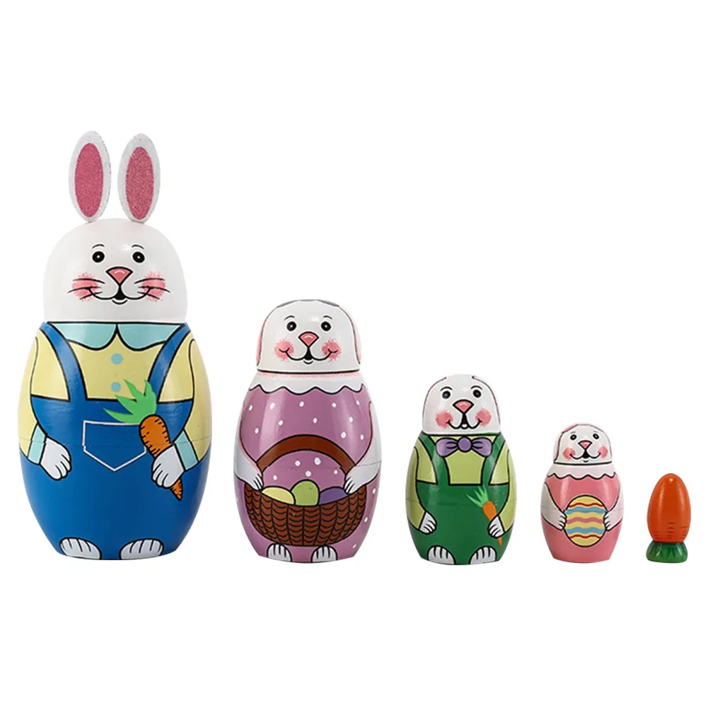 Muñecas de Madera para Niños - 8 Piezas 4 Perros - 11,39 € at Amazon