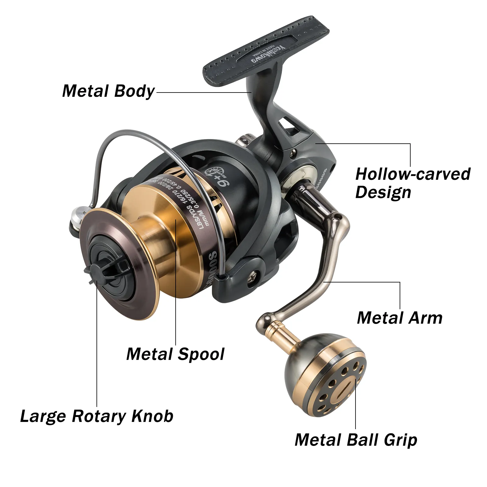 Moulinet De Pêche à Rapport De Vitesse 6.3: 1 Moulinet Baitcasting 12