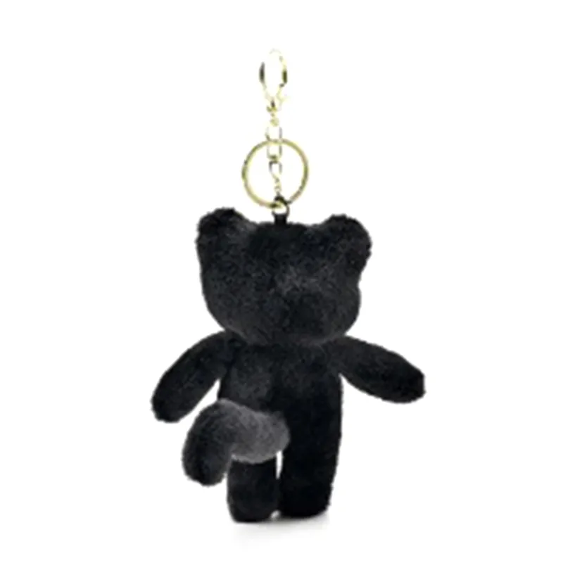 Porte-clés En Peluche Chat Noir - Mignon Et Doux - Accessoire De Sac, Décoration Pour Sac à Main Ou Clés