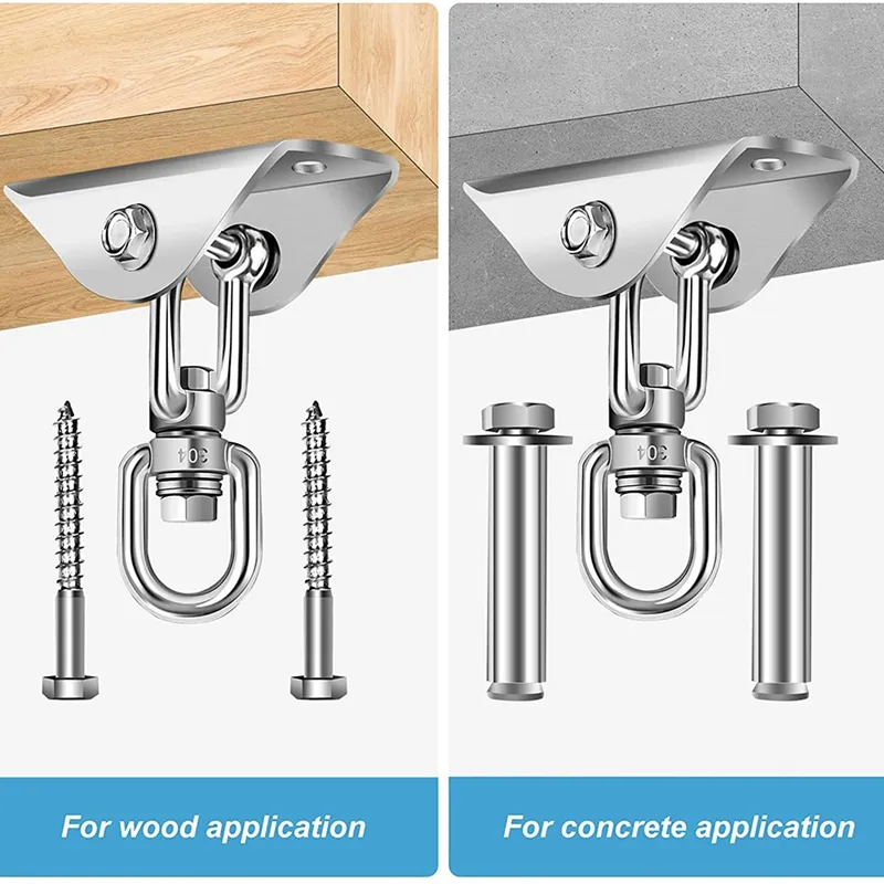 Heavy Duty Porch Swing Hanging Kit with 360° Rotatable Ceiling