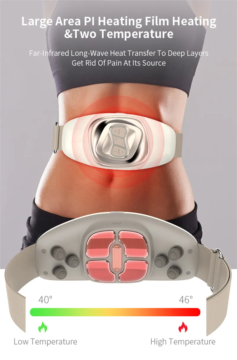 Waist Fat Burning Massage Belt ダイエットベルト Aoibox 4-Modes Massage Slimming Belt, Weight Loss Machine
