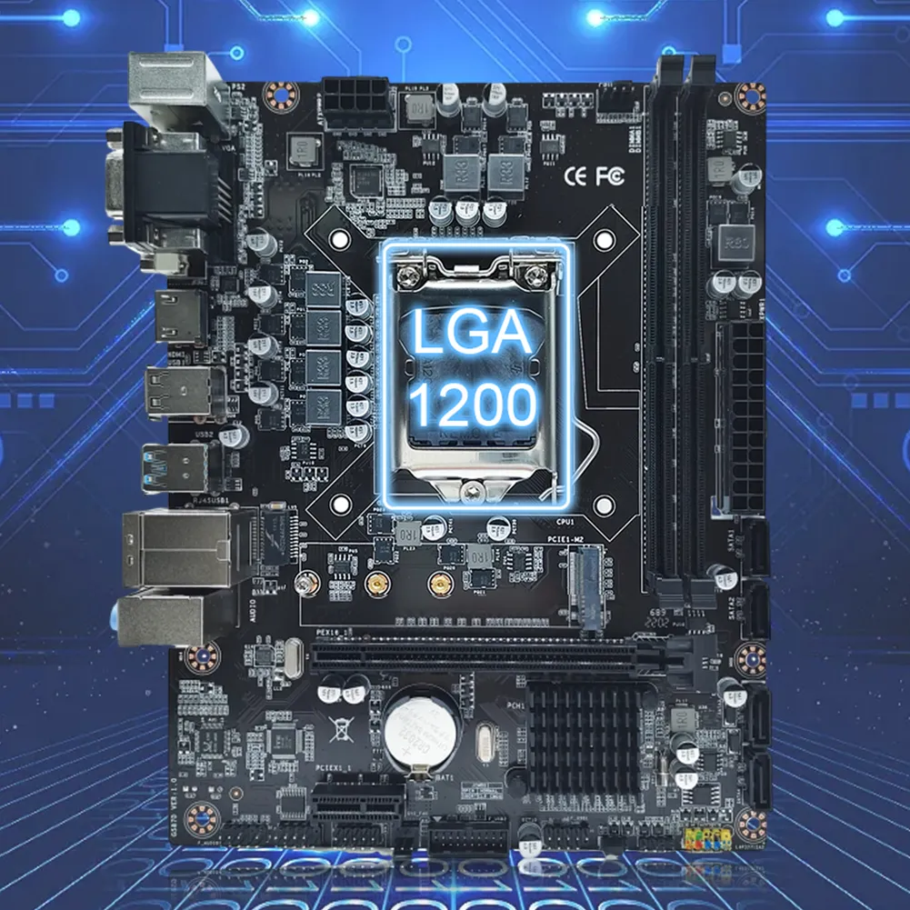 Dual Fc Lga 1200 Motherboard H510 Computer Gaming Mainboard 10th