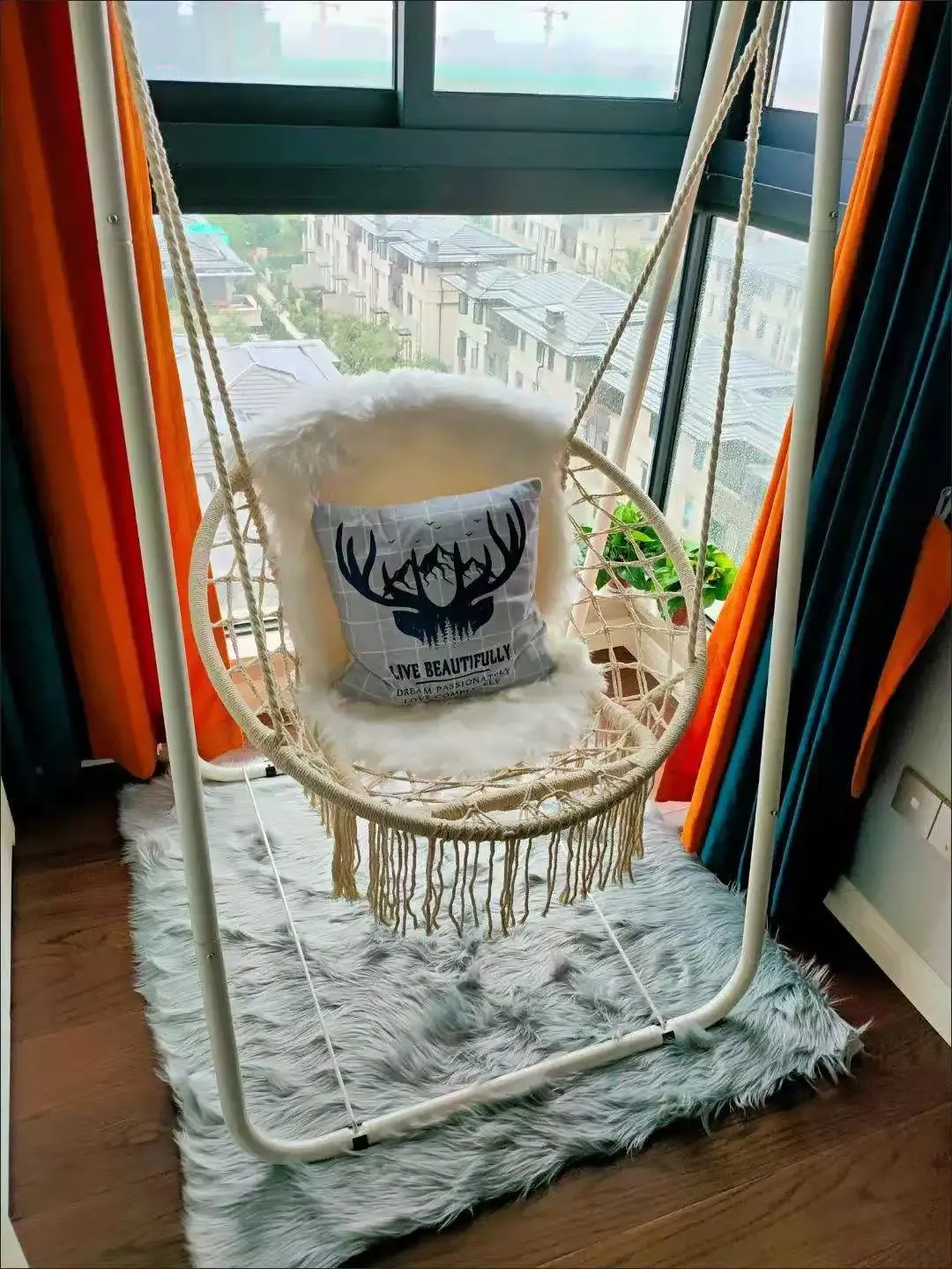 165cm Nordic Style Hanging Chair Swing Indoor Outdoor Rope Hammock Seat For  Dormitory Garden Patio From Homepro18, $991.09 | DHgate.Com, image size:1080x1440