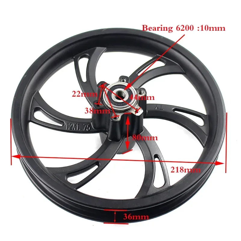 Premium 12-Inch Alloy tire hubs with Inner Tube for...