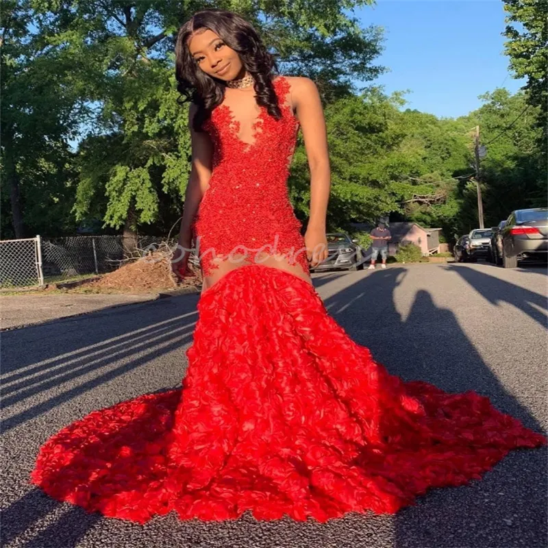 red rose formal dress Lace Prom Dresses Long V Neck Rose Red Formal Maxi Dress apd3235 main image 0