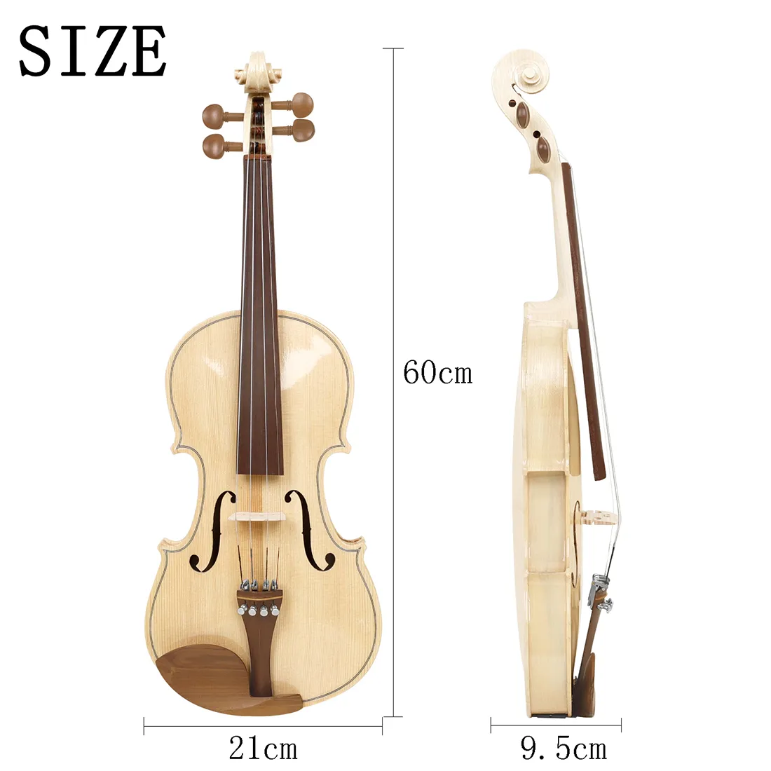 Maple Tiger Stripe Violin Set: Stunning 4/4 Violin with Bow