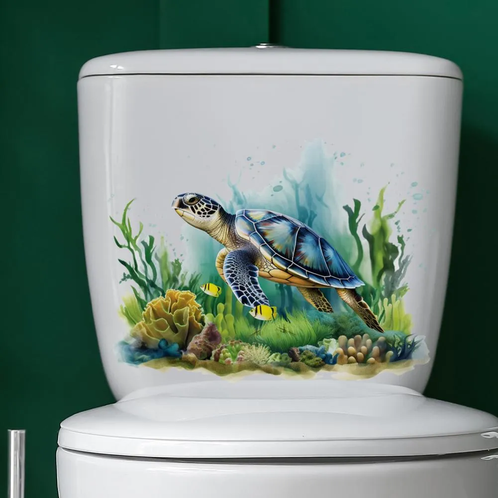 Sea Turtle Wall Decal Stickers – Waterproof Vinyl Ocean Underwater Wall Art For Kids' Rooms, Bathrooms, Nursery - View #3