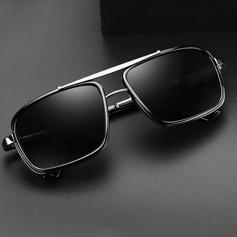Metal Frame Acetate Polarized Sunglasses UV400 Protection Pilot Style Polarized Pilot Sunglasses for Men and Women with 59mm  main image 2