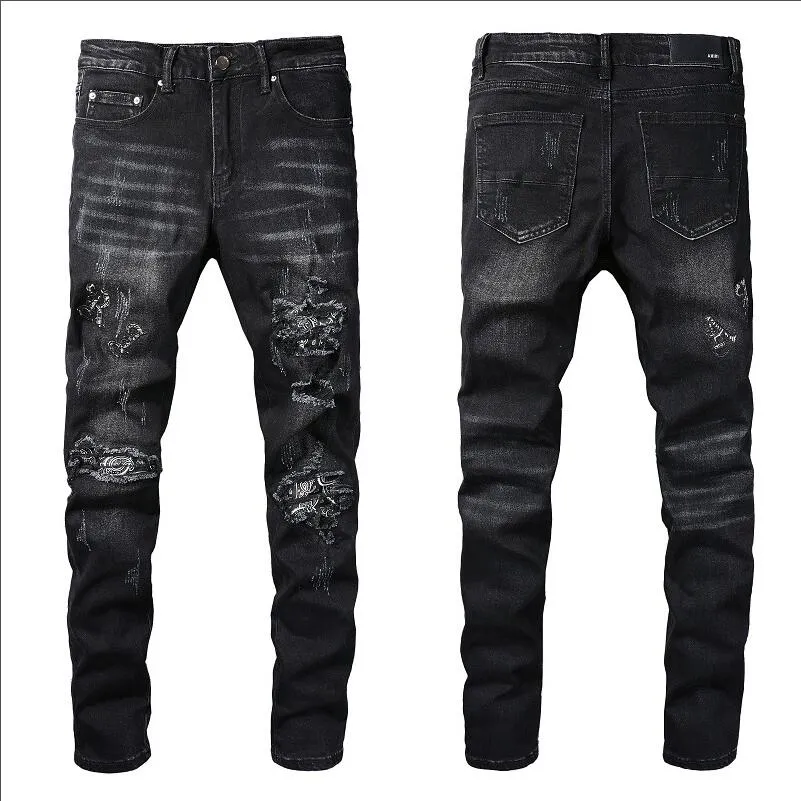 Purple jeans men jeans Designer jeans Mens skinny jeans luxury designer denim Pant distressed ripped biker black blue jean slim fit motorcycle#127