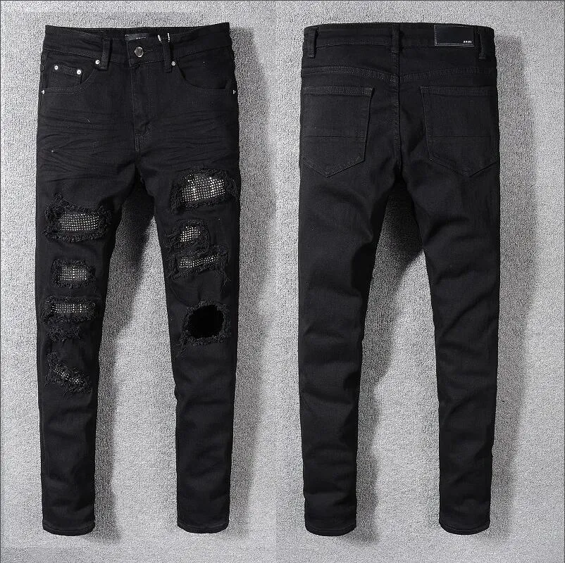 Purple jeans men jeans Designer jeans Mens skinny jeans luxury designer denim Pant distressed ripped biker black blue jean slim fit motorcycle#130