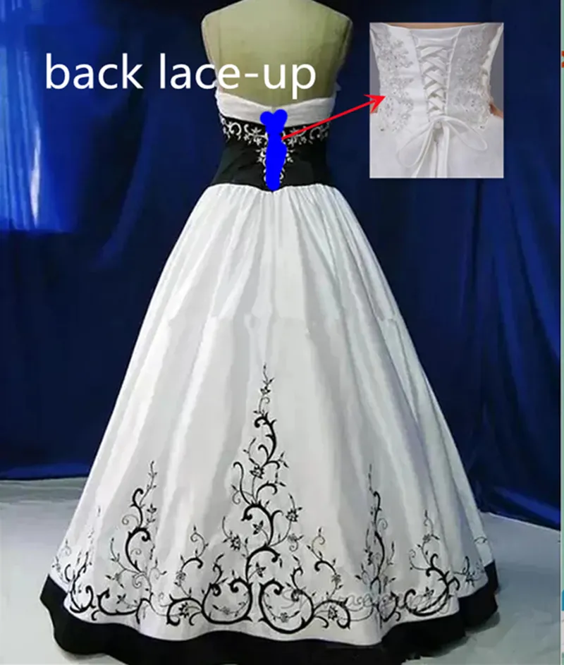 green emerald velvet dress Black and White Floral Wedding Dress with Long Puff Sleeves, 3D Flower –  Viniodress main image 0