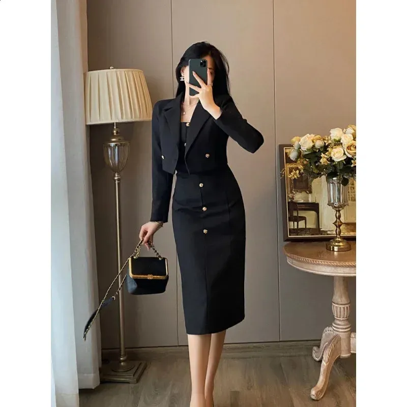 Fashionable Tweed Suit Womens Cropped Top Tank Dress... From Hu01, $13.39 |  DHgate.Com