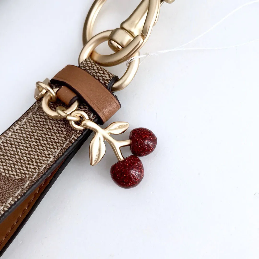 COA Cherry Keychains Designer Key Rings Pink Crystal... From Lv_cap, $3 ...