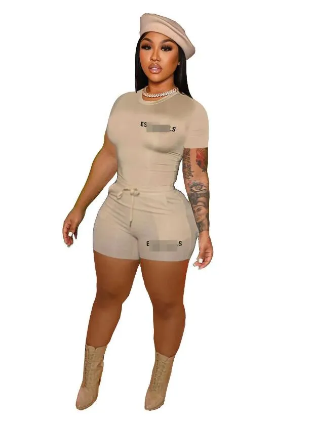 new Womens Designer Clothing Tracksuits Summer Sports Outfits 2 Piece Pants Set Letter Printed Short Sleeve T Shirt And Shorts Suit