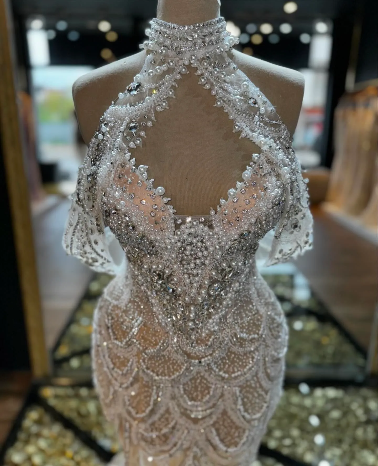 Chic See-through Mermaid Evening Dresses