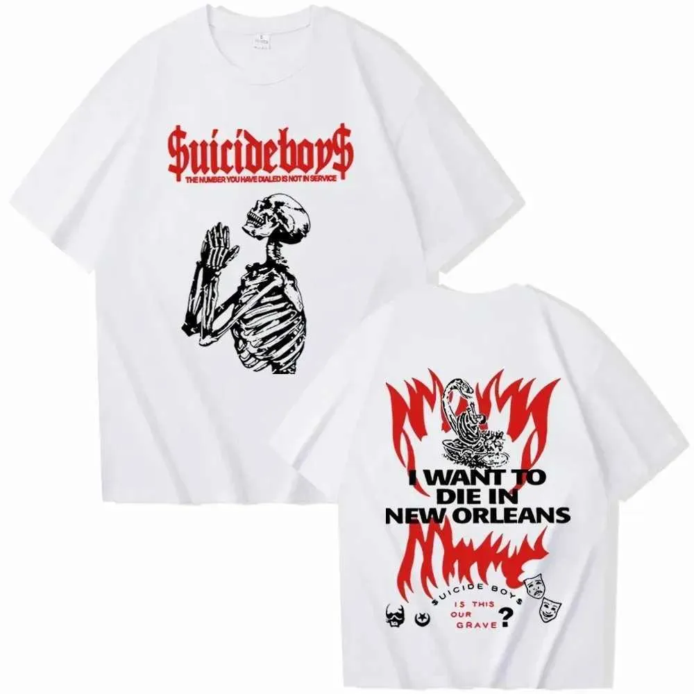 Men's T-Shirts 2024 Suicideboys T Shirt G59 Suicideboys Shirt Suicideboys Merch American Hip Hop Crew Neck T-shirt Casual Short Slve Tops Y240420