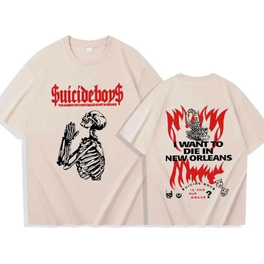 Men's T-Shirts 2024 Suicideboys T Shirt G59 Suicideboys Shirt Suicideboys Merch American Hip Hop Crew Neck T-shirt Casual Short Slve Tops Y240420