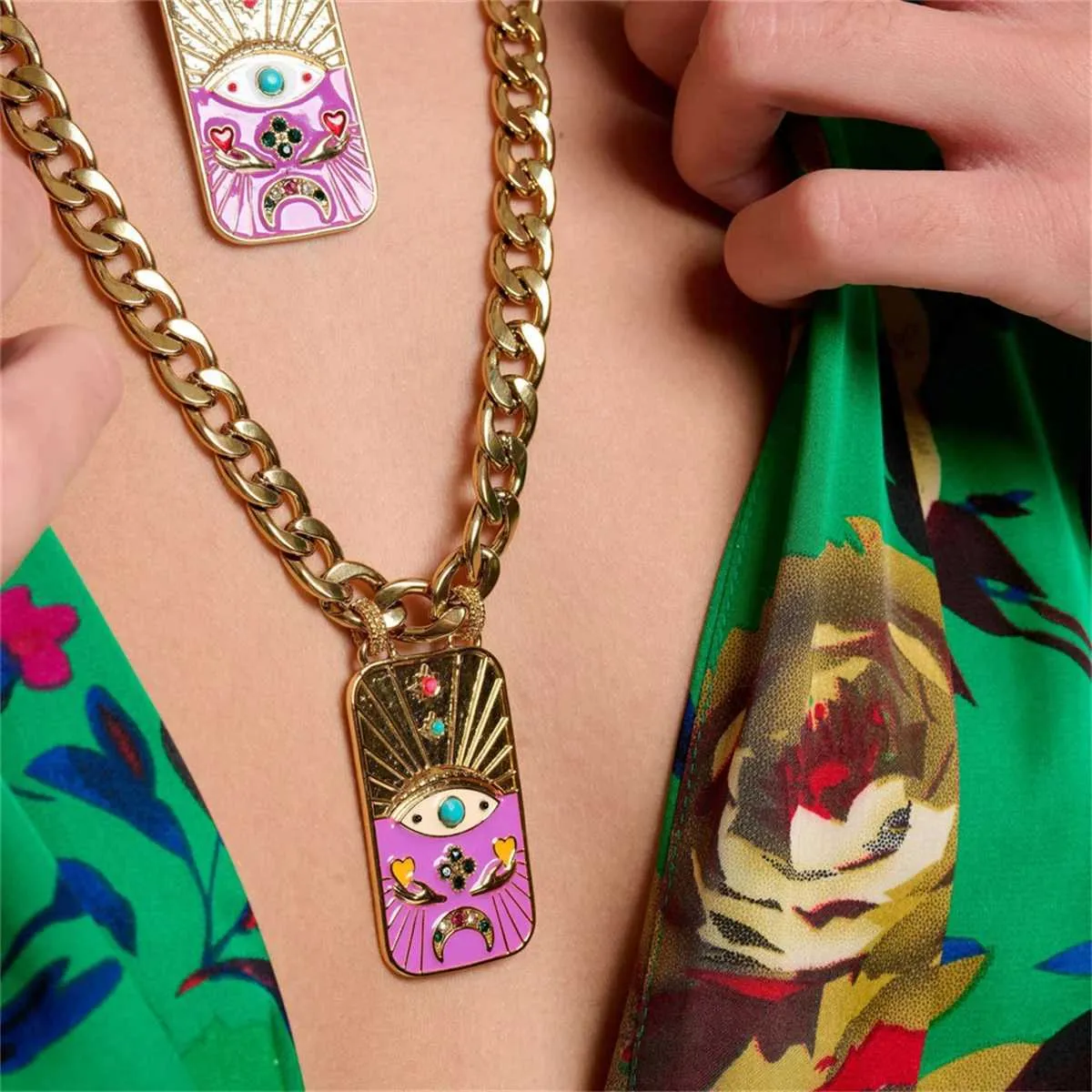 yugioh skeleton card OfficialOtaku Yugi Millennium Puzzle Pyramid Cosplay Pendant Chain Necklace main image 1
