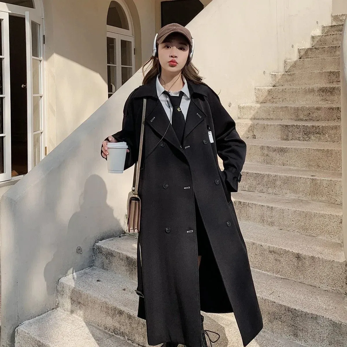 Abrigos Moda Coreana Mujer 2021 Abrigo Largo Abrigos De Mujer Moda