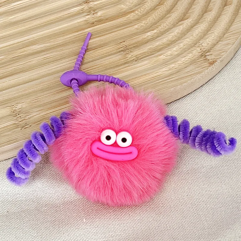 ぬいぐるみ Key Sausage Mouth Miscellaneous Art Hair Ball Pendant Cute Keychain