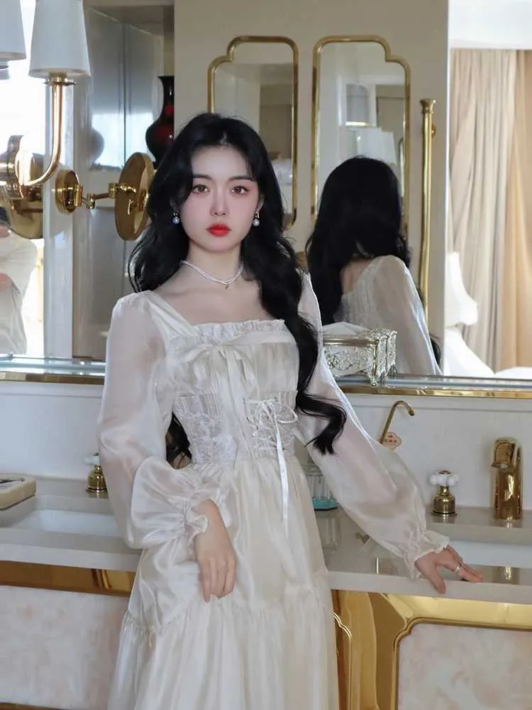 fairy dress korea Sweet Korean French Ele Fairy princess dress for women