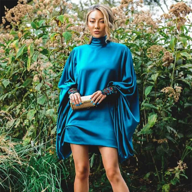 Uoozee Retro High Neck Mini Dress Loose Batwing... From Jichang_store1,  $18.92 In Bulk | DHgate.Com
