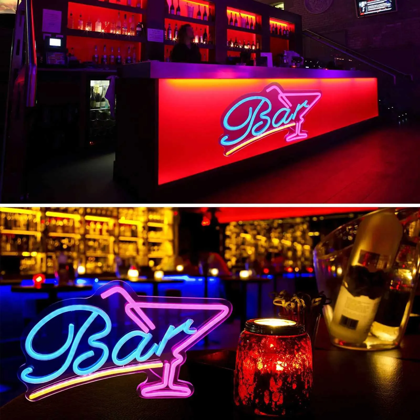 Led Neon Bar RGB Acrylic LED Neon Bar Sign With Hanging Chain ... From Urban ...