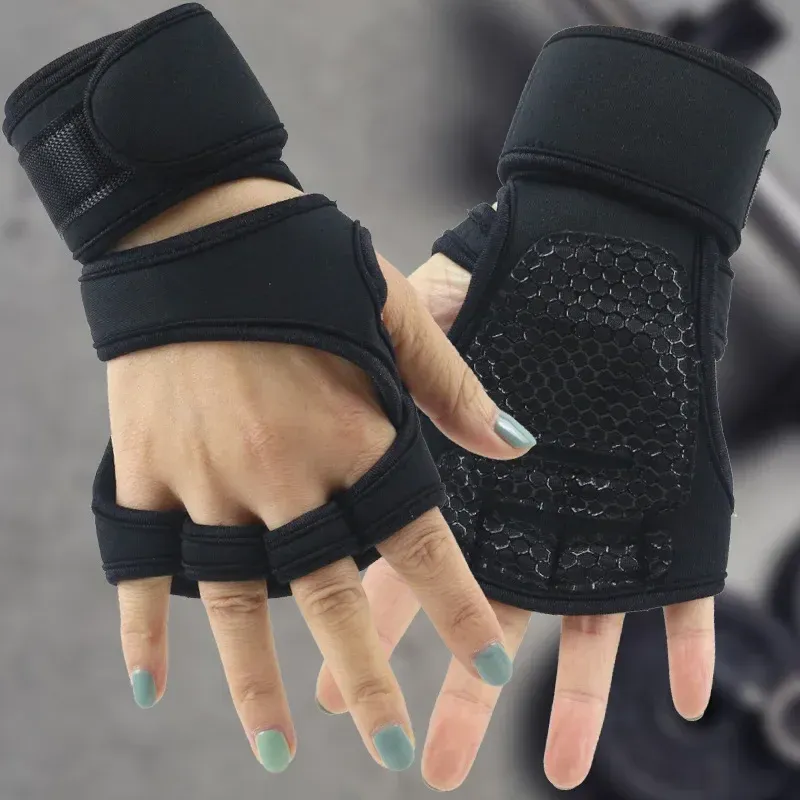 DHgate 2 Pack High Grip Textured Kettlebell Dumbbell Gloves for Enhanced Gym Workouts Black Sports Outdoors