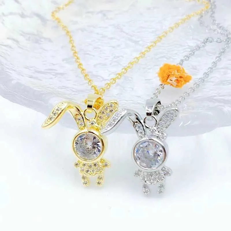 Collane Moda Carino Spazio Coniglio Collana Classico Grandi Orecchie Personalità Animale Selvaggio Catena Clavicola Ciondolo Regalo_voghion.com