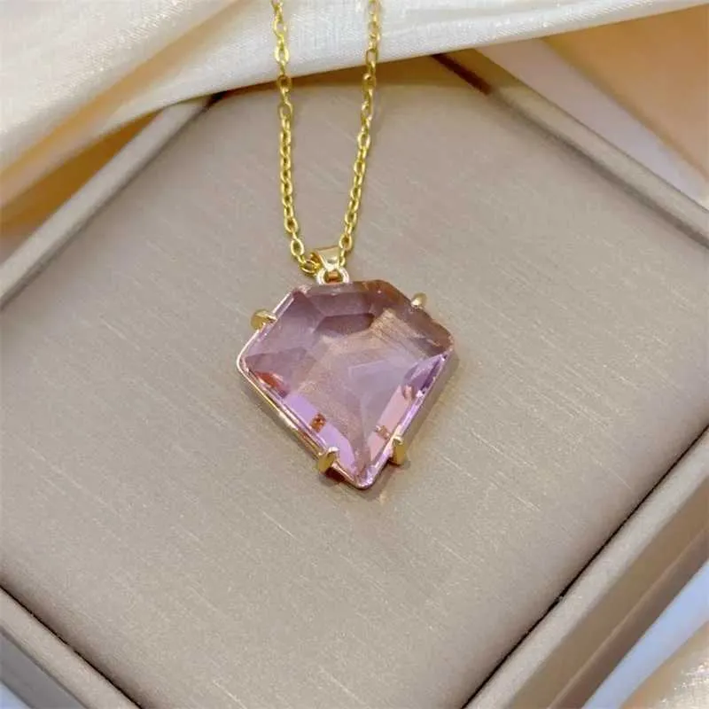 Halsketten mit Anhänger, modisch, exquisites Edelstein-Design, Halskette, klassisch, schöner Kristall, edler Schmuck, Edelstahl_voghion.com