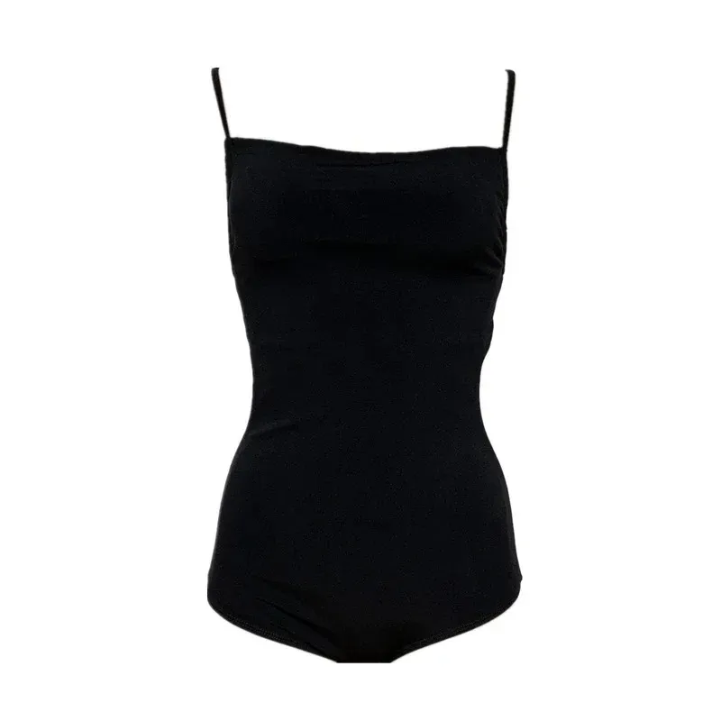 Black One-Piece Large Swimsuits Closed Plus Size Swimwear