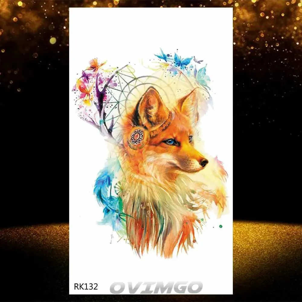 Temporary Tattoo Stickers for Kids - Watercolor Astronaut
